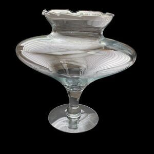 Vintage 1984 Princess House Crystal Violet Vase Bowl #852 Handblown 10"